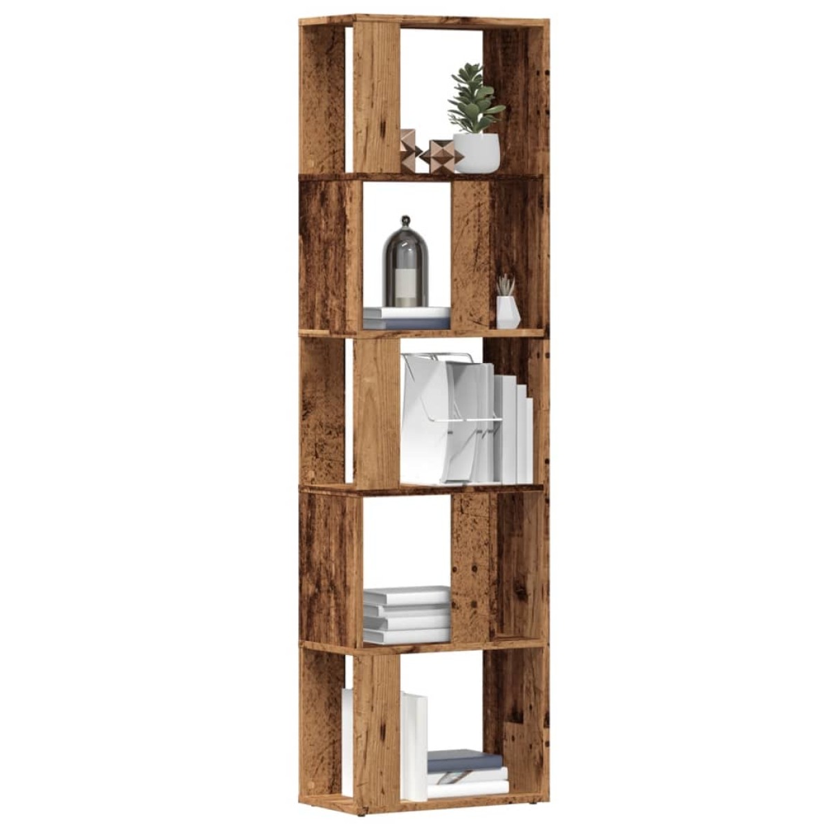 vidaXL Ντουλάπι βιβλίων Παλιό ξύλο 45x24x159 cm Κατασκευασμένο ξύλο