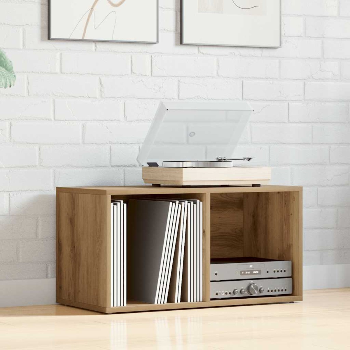 vidaXL LP Κουτί Αποθήκευσης Αρτισιανή Δρυς 69,5x34x36 εκ. Επεξ.Ξύλο