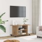 vidaXL Έπιπλο Τηλεόρασης με Ρόδες Τεχνίτης Δρυς 80x40x45 εκ Επεξ. Ξύλο