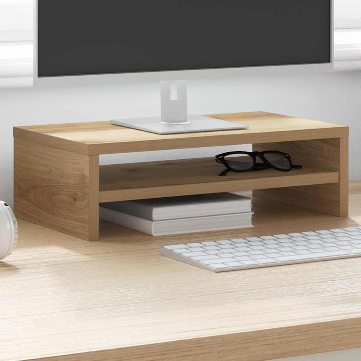 Βάση οθόνης vidaXL Artisan Oak 42x24x13 cm Κατασκευασμένο ξύλο