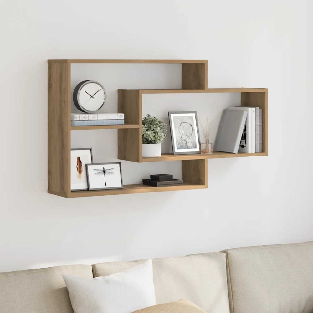 vidaXL Ράφι τοίχου Artisan Oak 104x20x58,5 cm Κατασκευασμένο ξύλο
