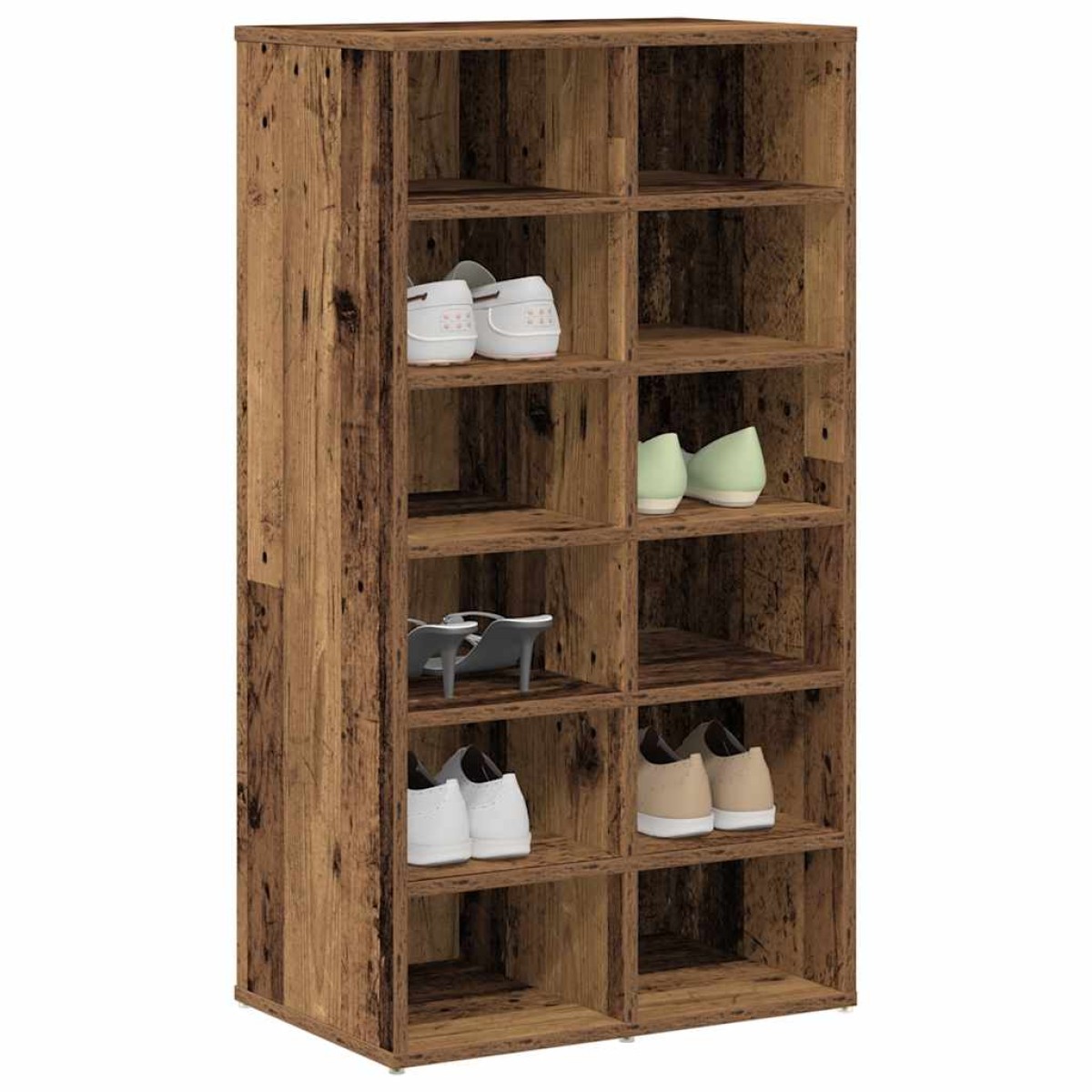 vidaXL Παπουτσοθήκη Παλιό Ξύλο Δρυς 54x34x100,5εκ Επεξεργασμένο Ξύλο