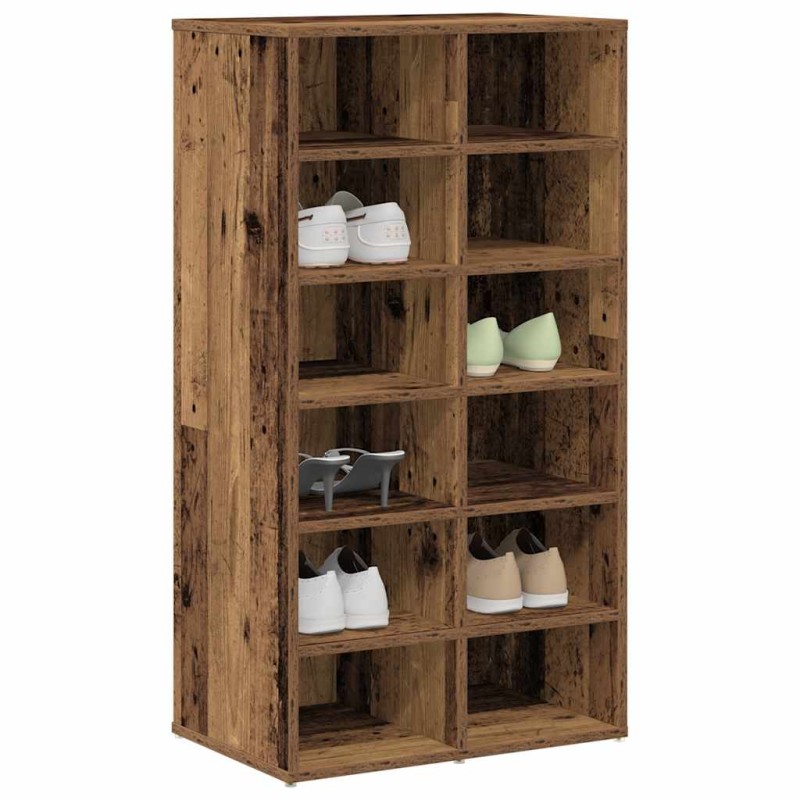 vidaXL Παπουτσοθήκη Παλιό Ξύλο Δρυς 54x34x100,5εκ Επεξεργασμένο Ξύλο