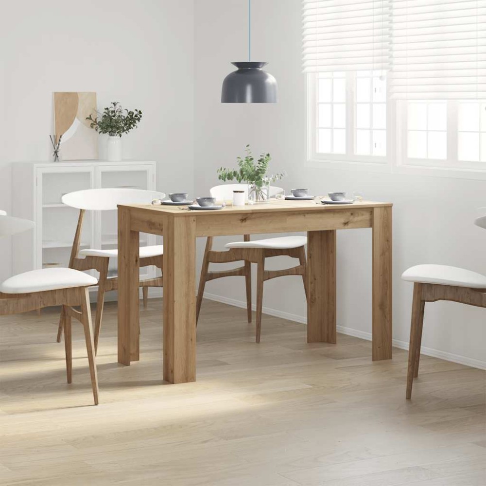 vidaXL Τραπεζαρία Αρτισιανή Δρυς 120x60x76 εκ. από Επεξεργασμένο Ξύλο