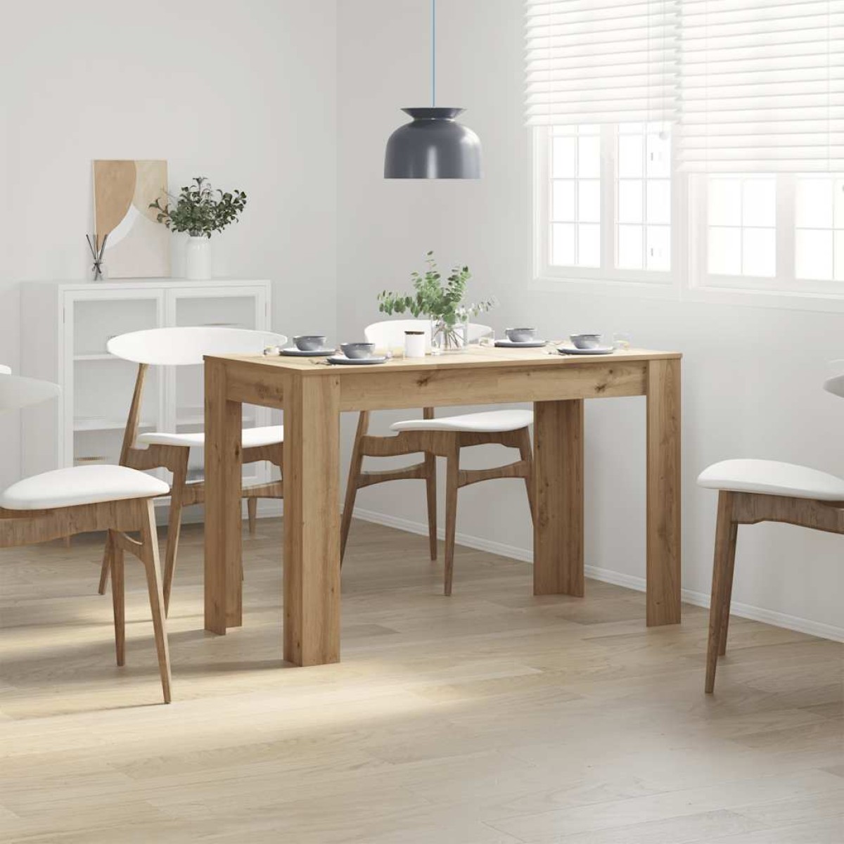 vidaXL Τραπεζαρία Αρτισιανή Δρυς 120x60x76 εκ. από Επεξεργασμένο Ξύλο