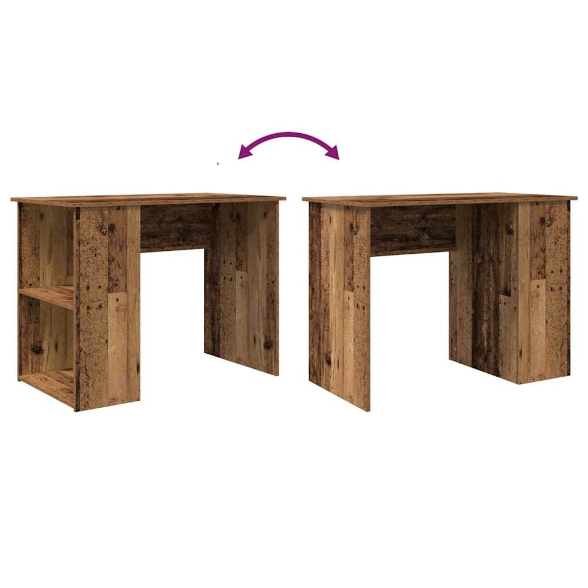 Γραφείο vidaXL Παλιό ξύλο 100x55x75 cm Κατασκευασμένο ξύλο
