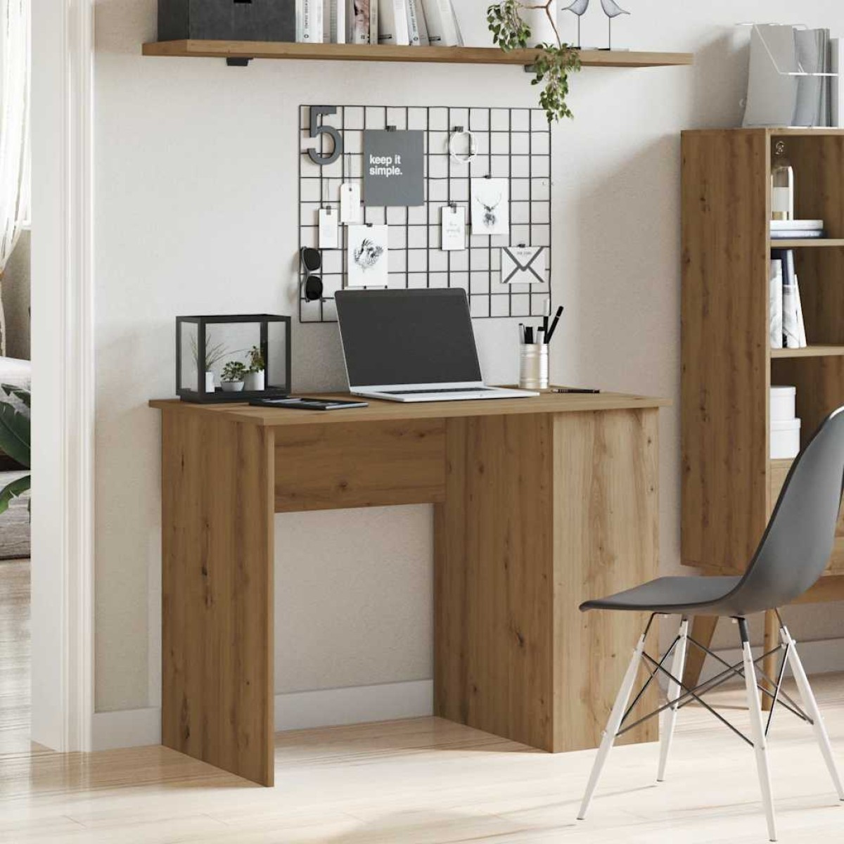 Γραφείο vidaXL Artisan Oak 100x55x75 cm Κατασκευασμένο ξύλο