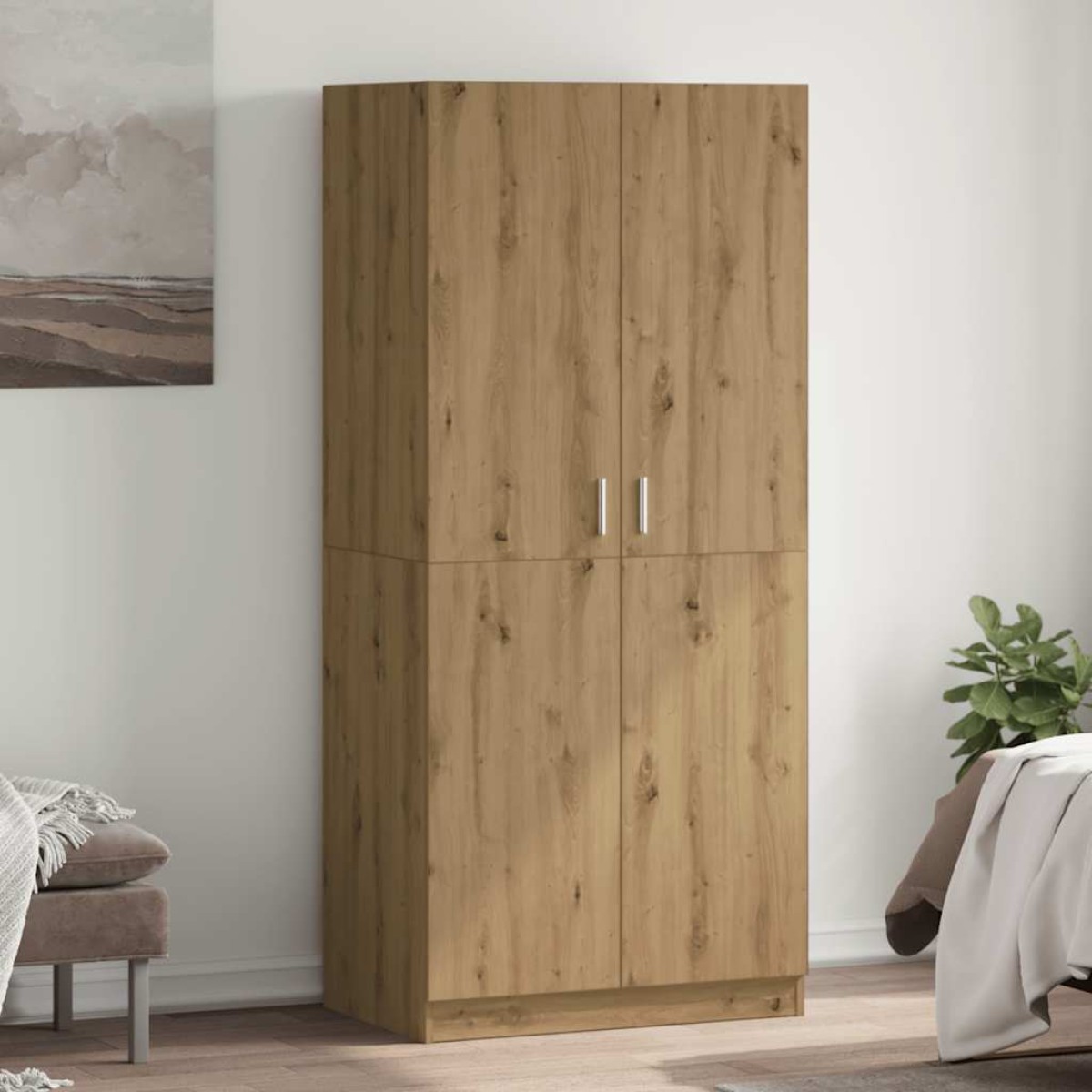 vidaXL Ντουλάπα Τεχνίτης Δρυς 90x52x200 εκ Επεξεργασμένο Ξύλο