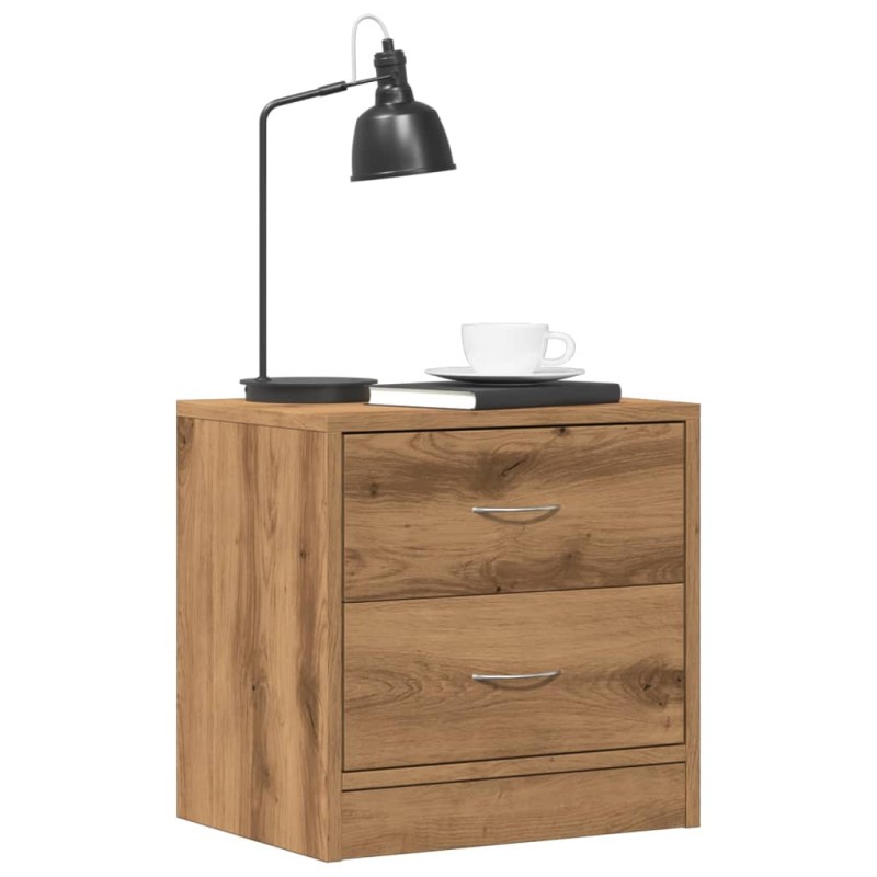 vidaXL Κομοδίνα 2 τεμ. Αρτισιανή Δρυς 40x30x40 εκ. από Επεξεργ. Ξύλο