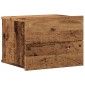 vidaXL Κομοδίνο Επιτοίχιο Όψη Παλαιού Ξύλου 40x32x30 εκ.