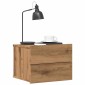 vidaXL Κομοδίνο Επιτοίχιο Αρτισιανή Δρυς 40x32x30 εκ