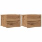 vidaXL Επιτοίχια κομοδίνα 2 τεμάχια Artisan Oak 40x32x30 cm