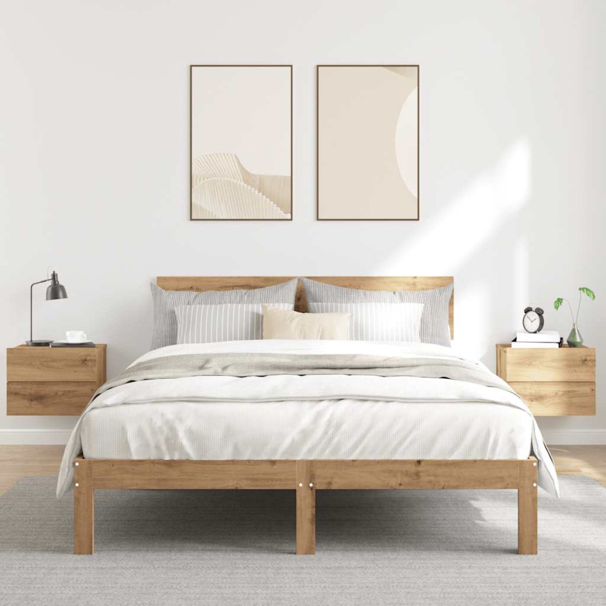 vidaXL Επιτοίχια κομοδίνα 2 τεμάχια Artisan Oak 40x32x30 cm