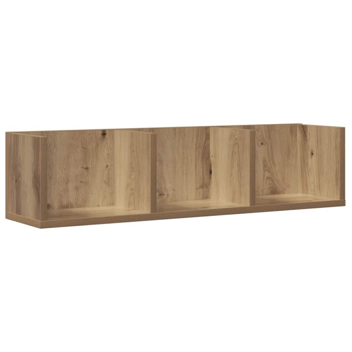 vidaXL Ράφι Τοίχου για CD Τεχνίτης Δρυς 75 x 18 x 18 εκ. Μοριοσανίδα