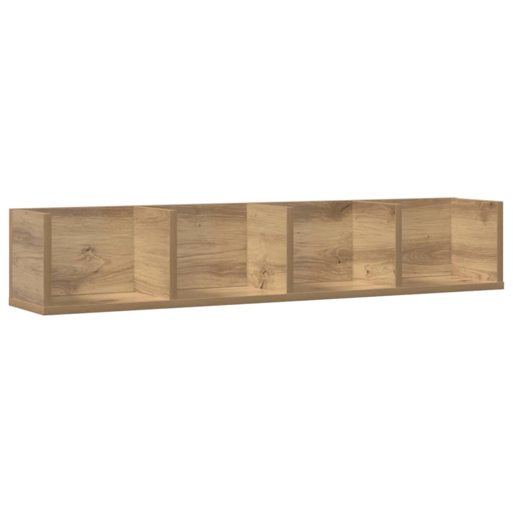 vidaXL Ραφιέρα Τοίχου CD Τεχνίτης Δρυς 100x18x18 εκ Επεξεργασμένο Ξύλο