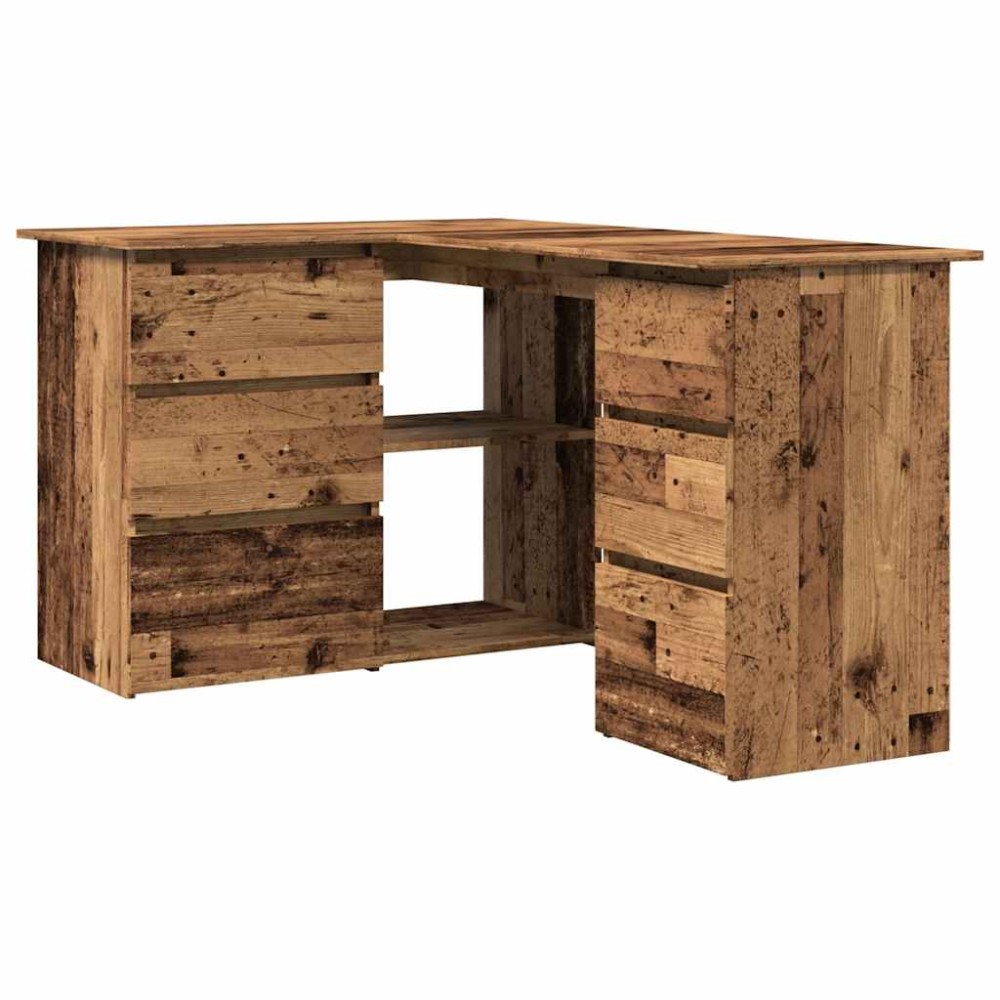 Γωνιακό γραφείο vidaXL Παλιό ξύλο 145x100x76 cm Κατασκευασμένο ξύλο