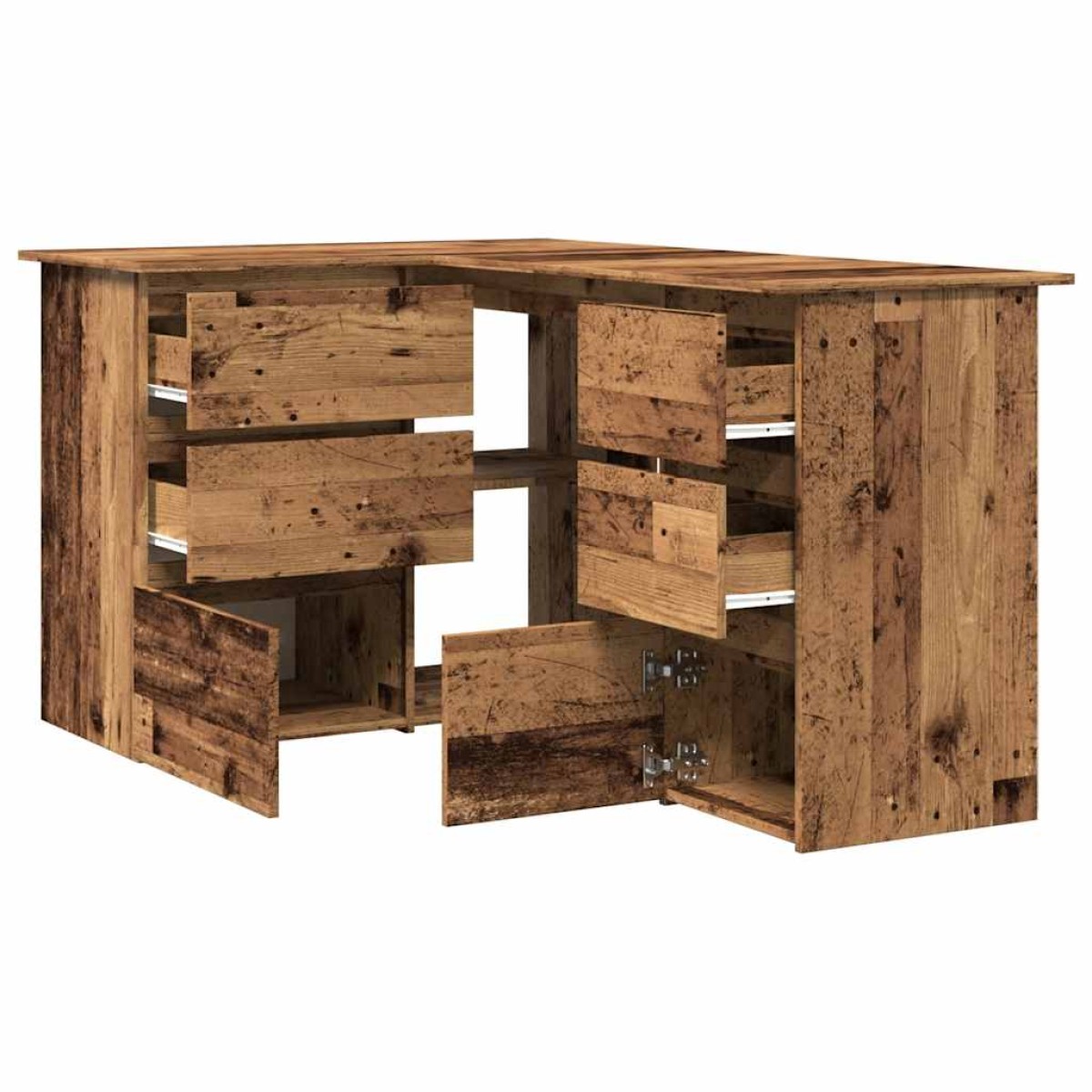 Γωνιακό γραφείο vidaXL Παλιό ξύλο 145x100x76 cm Κατασκευασμένο ξύλο