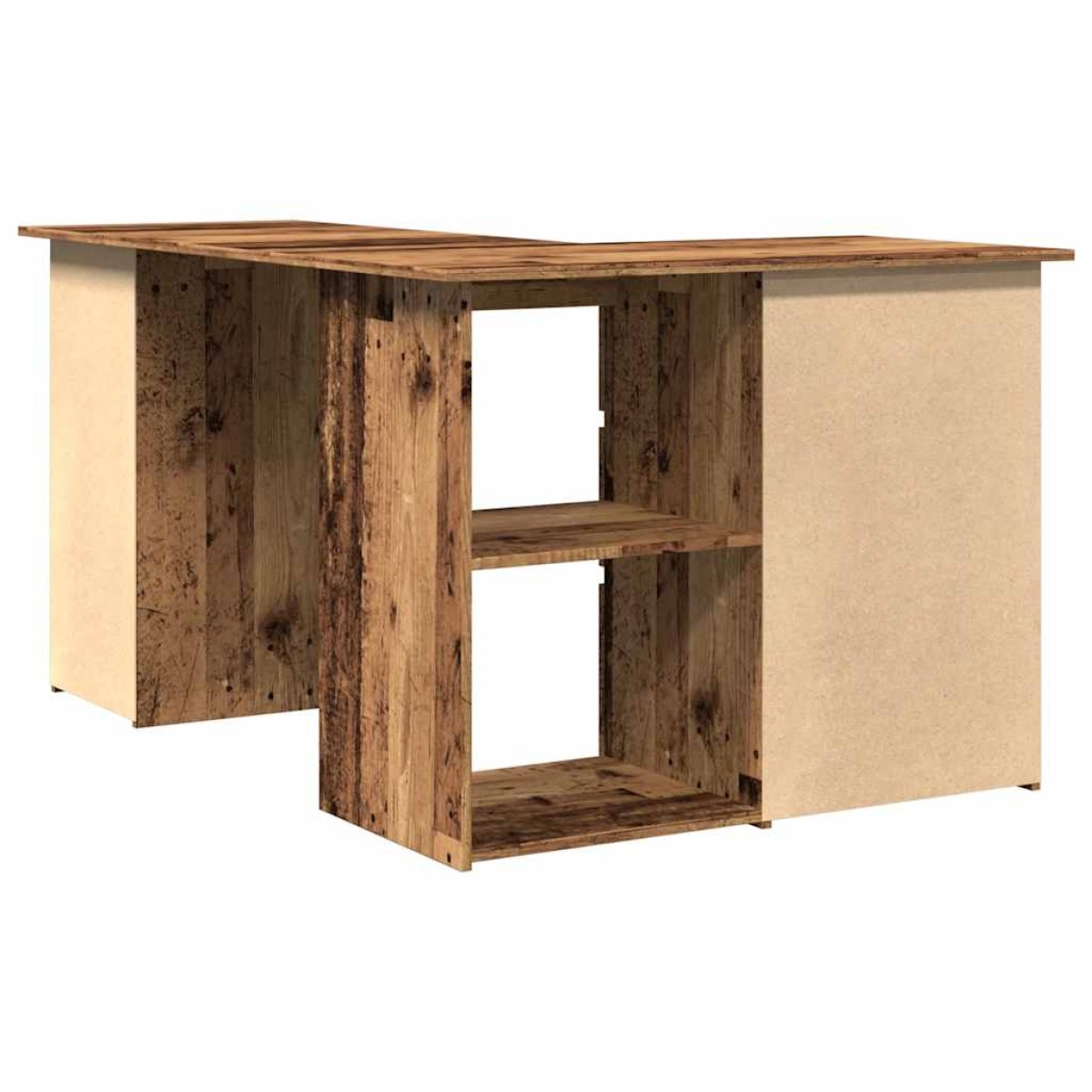 Γωνιακό γραφείο vidaXL Παλιό ξύλο 145x100x76 cm Κατασκευασμένο ξύλο
