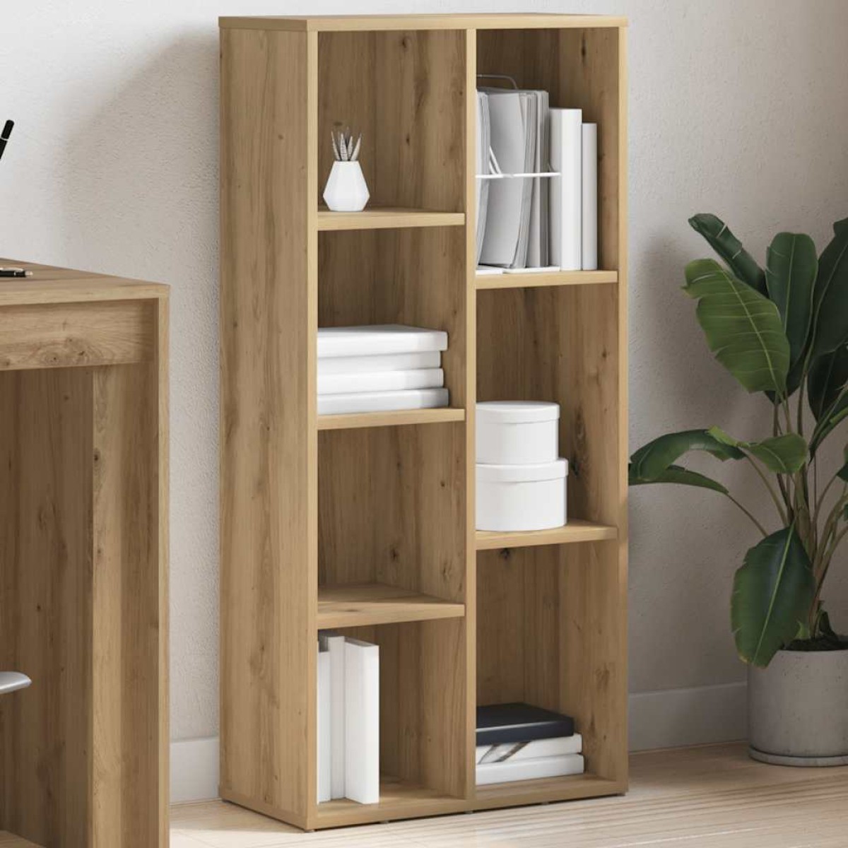 vidaXL Ντουλάπι βιβλίων Βελανιδιά τεχνίτη 50x25x104 cm