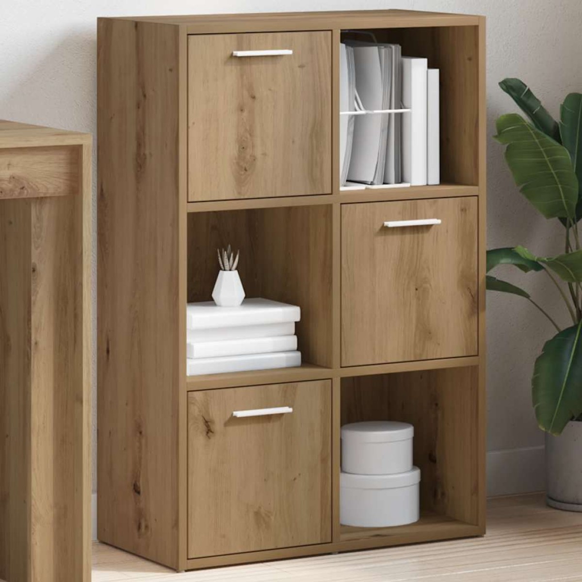 vidaXL Βιβλιοθήκη Τεχνίτης Δρυς 60,5x30x90 εκ. Επεξεργασμένο Ξύλο