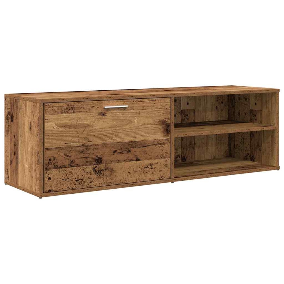 vidaXL Έπιπλο Τηλεόρασης Παλιό Ξύλο 120 x 34 x 37 εκ. από Μοριοσανίδα