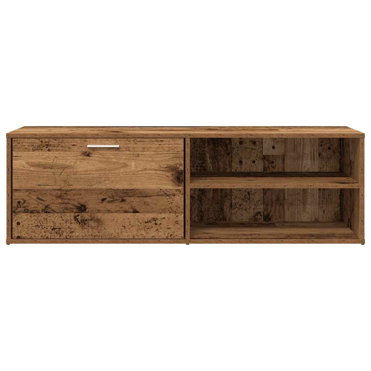 vidaXL Έπιπλο Τηλεόρασης Παλιό Ξύλο 120 x 34 x 37 εκ. από Μοριοσανίδα