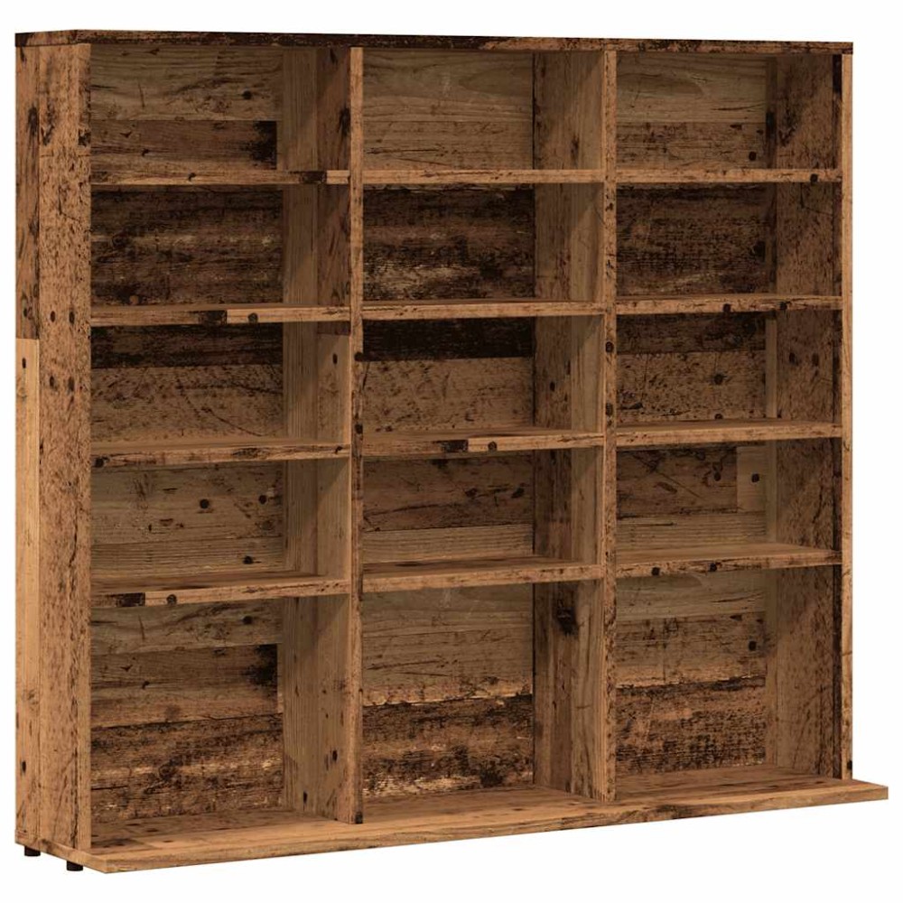 vidaXL Ντουλάπι CD Παλιό ξύλο 100x23x89,5 cm Ξύλο μηχανικής κατασκευής