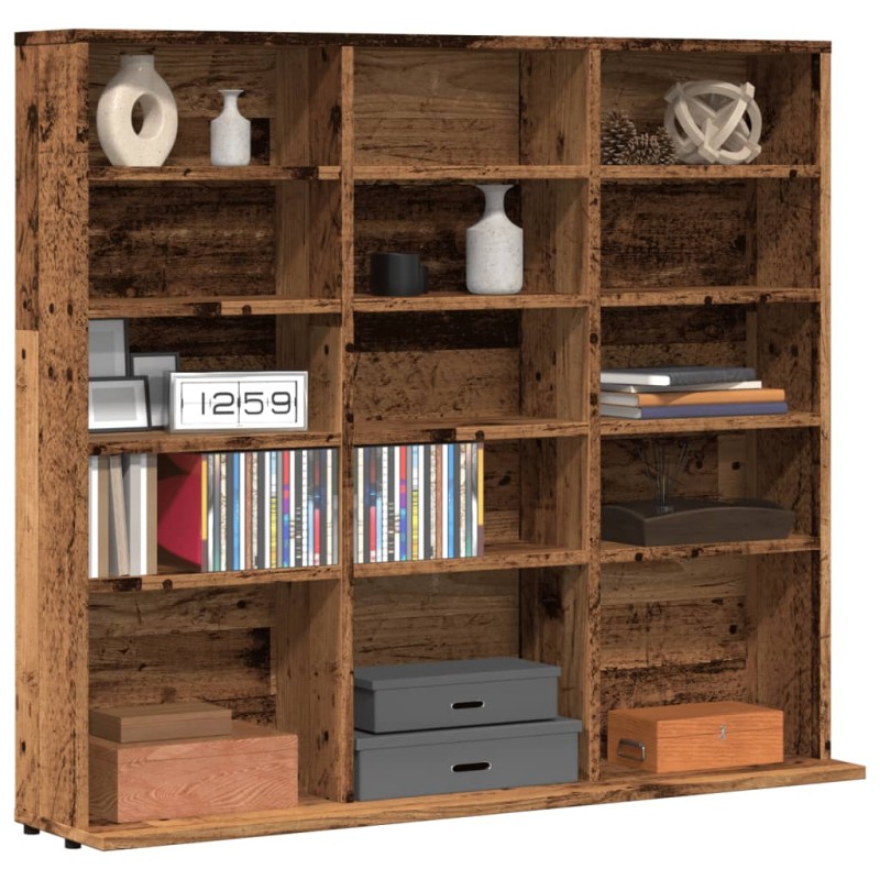 vidaXL Ντουλάπι CD Παλιό ξύλο 100x23x89,5 cm Ξύλο μηχανικής κατασκευής