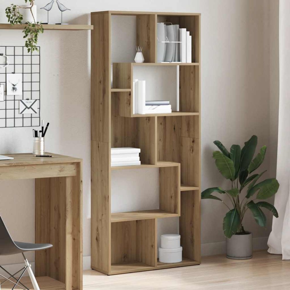 vidaXL Βιβλιοθήκη Artisan Δρυς 67x24x161 εκ. από Τεχνητό Ξύλο