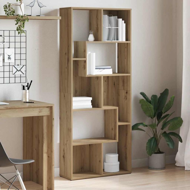 vidaXL Βιβλιοθήκη Artisan Δρυς 67x24x161 εκ. από Τεχνητό Ξύλο