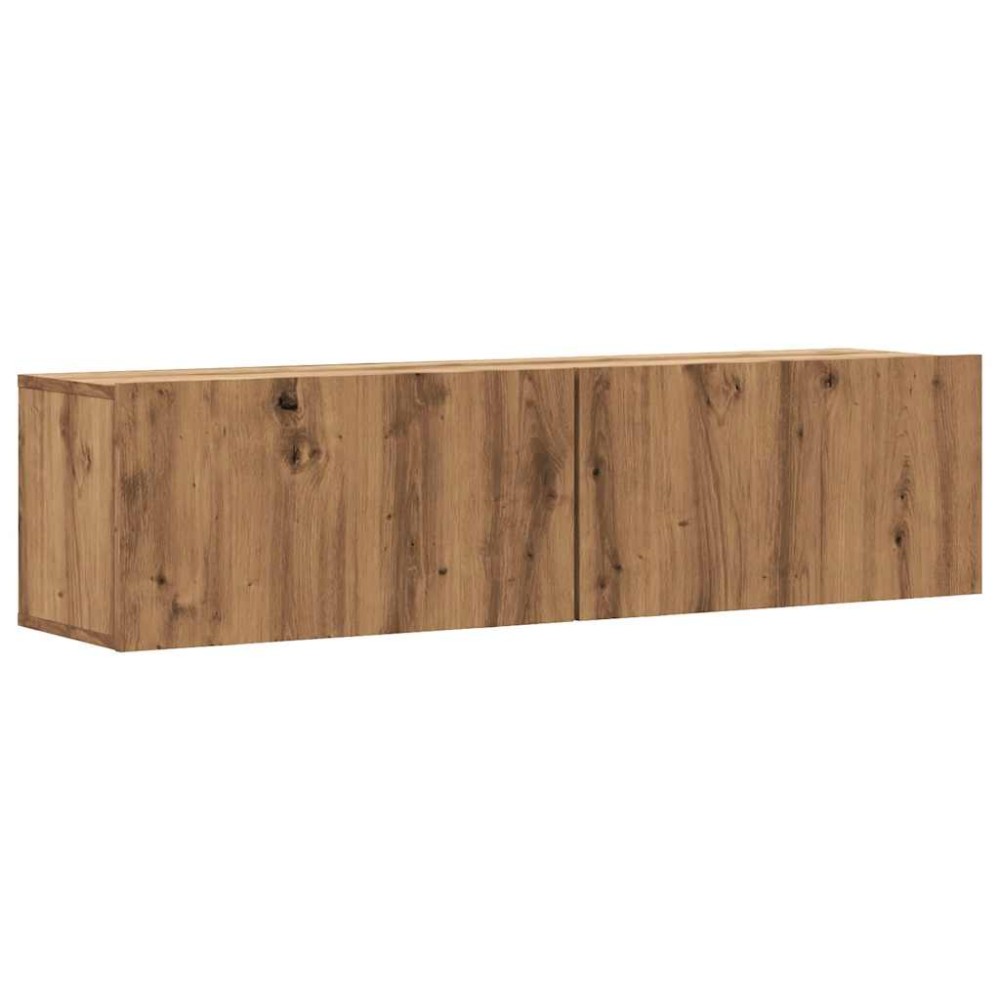 vidaXL Ντουλάπι Τηλεόρασης Τοίχου Artisan Δρυς 120x30x30 εκ Επ. Ξύλο
