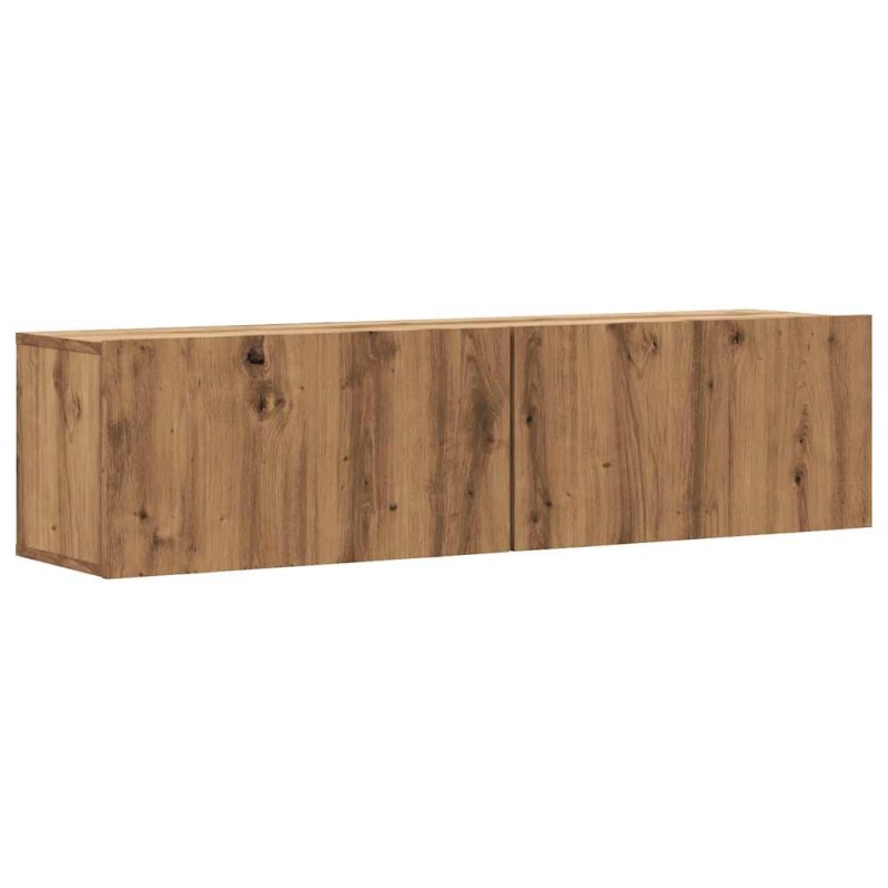 vidaXL Ντουλάπι Τηλεόρασης Τοίχου Artisan Δρυς 120x30x30 εκ Επ. Ξύλο