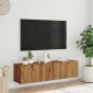 vidaXL Ντουλάπι Τηλεόρασης Τοίχου Artisan Δρυς 120x30x30 εκ Επ. Ξύλο