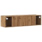 vidaXL Ντουλάπι Τηλεόρασης Τοίχου Artisan Δρυς 120x30x30 εκ Επ. Ξύλο