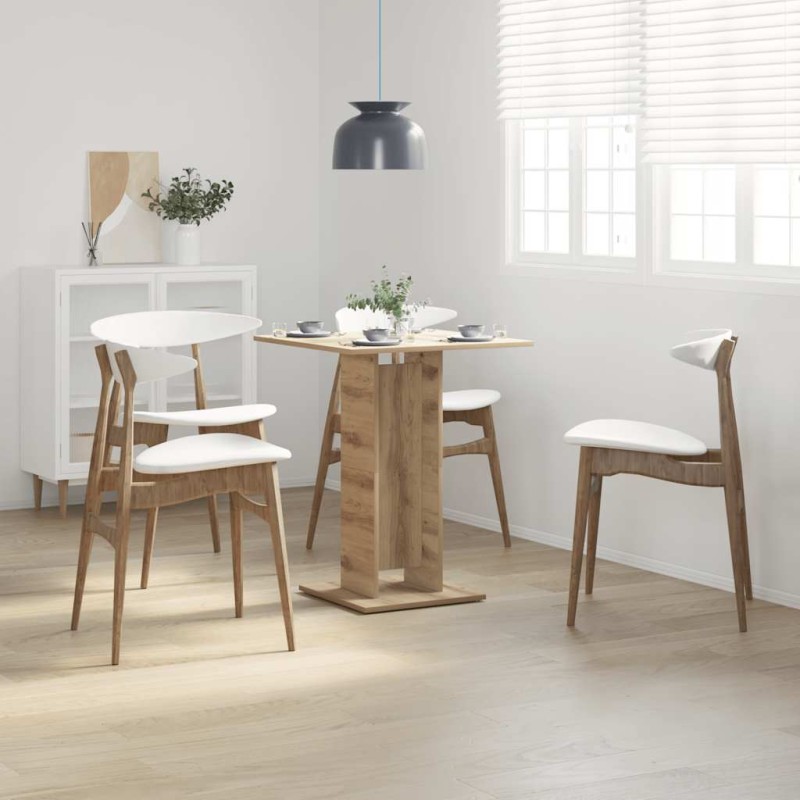 vidaXL Τραπέζι Bistro Χρώμα Τεχνίτης Δρυς 60 x 60 x 75 εκ. Μοριοσανίδα