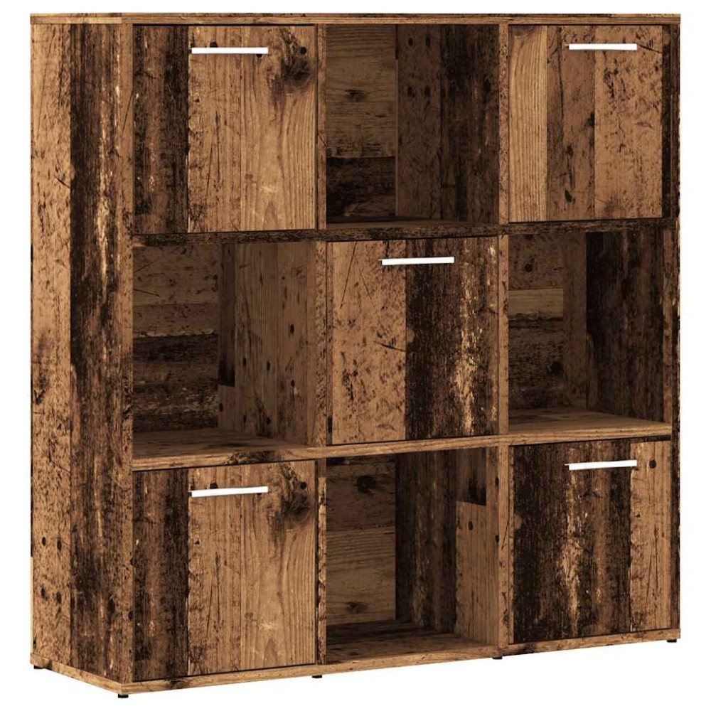vidaXL Βιβλιοθήκη Παλαιό ξύλο 90x28x90 εκ Ξύλινη κατασκευή