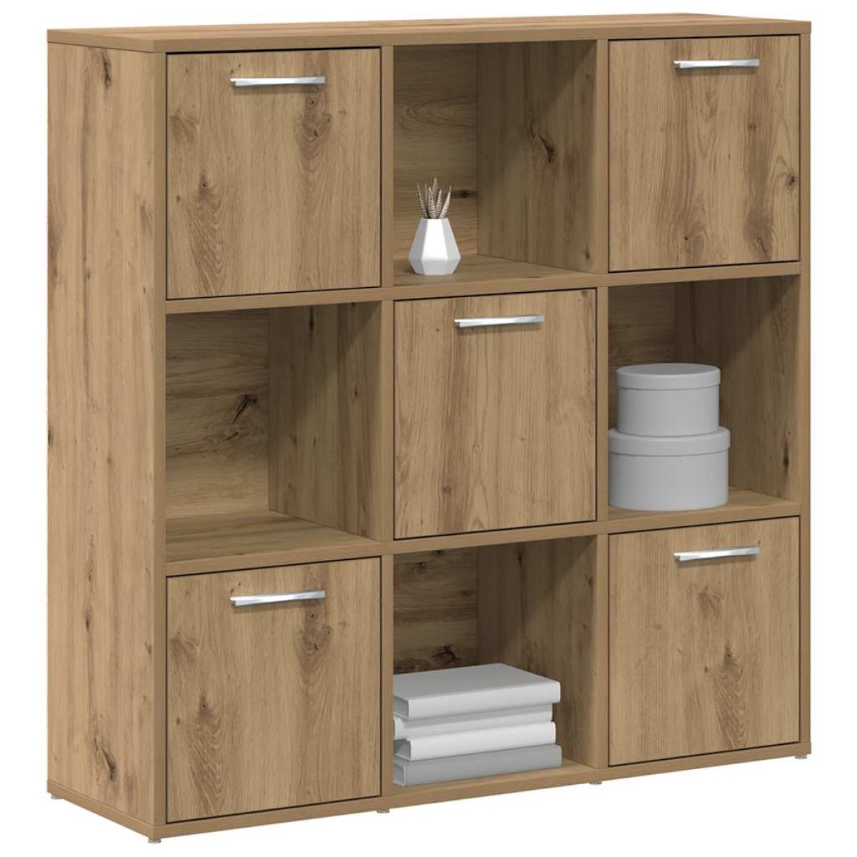 vidaXL Βιβλιοθήκη Τεχνίτης Δρυς 90x28x90 εκ. Επεξεργασμένο Ξύλο