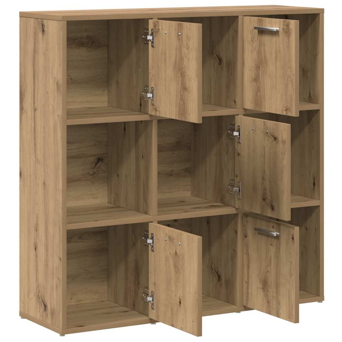 vidaXL Βιβλιοθήκη Τεχνίτης Δρυς 90x28x90 εκ. Επεξεργασμένο Ξύλο