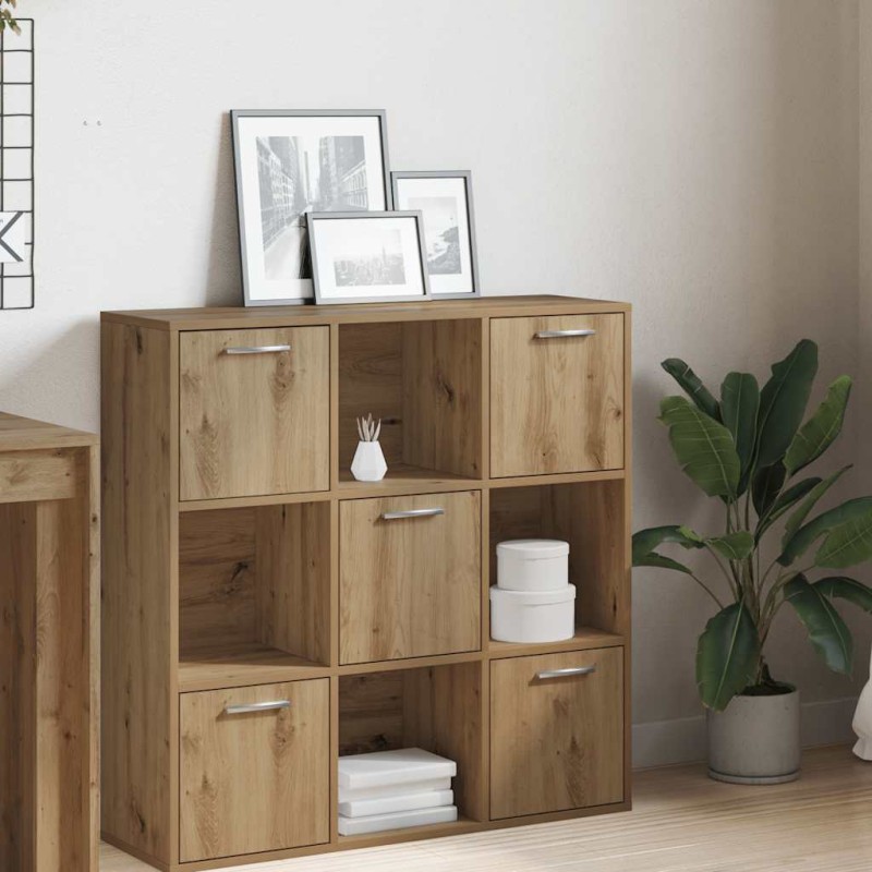 vidaXL Βιβλιοθήκη Τεχνίτης Δρυς 90x28x90 εκ. Επεξεργασμένο Ξύλο