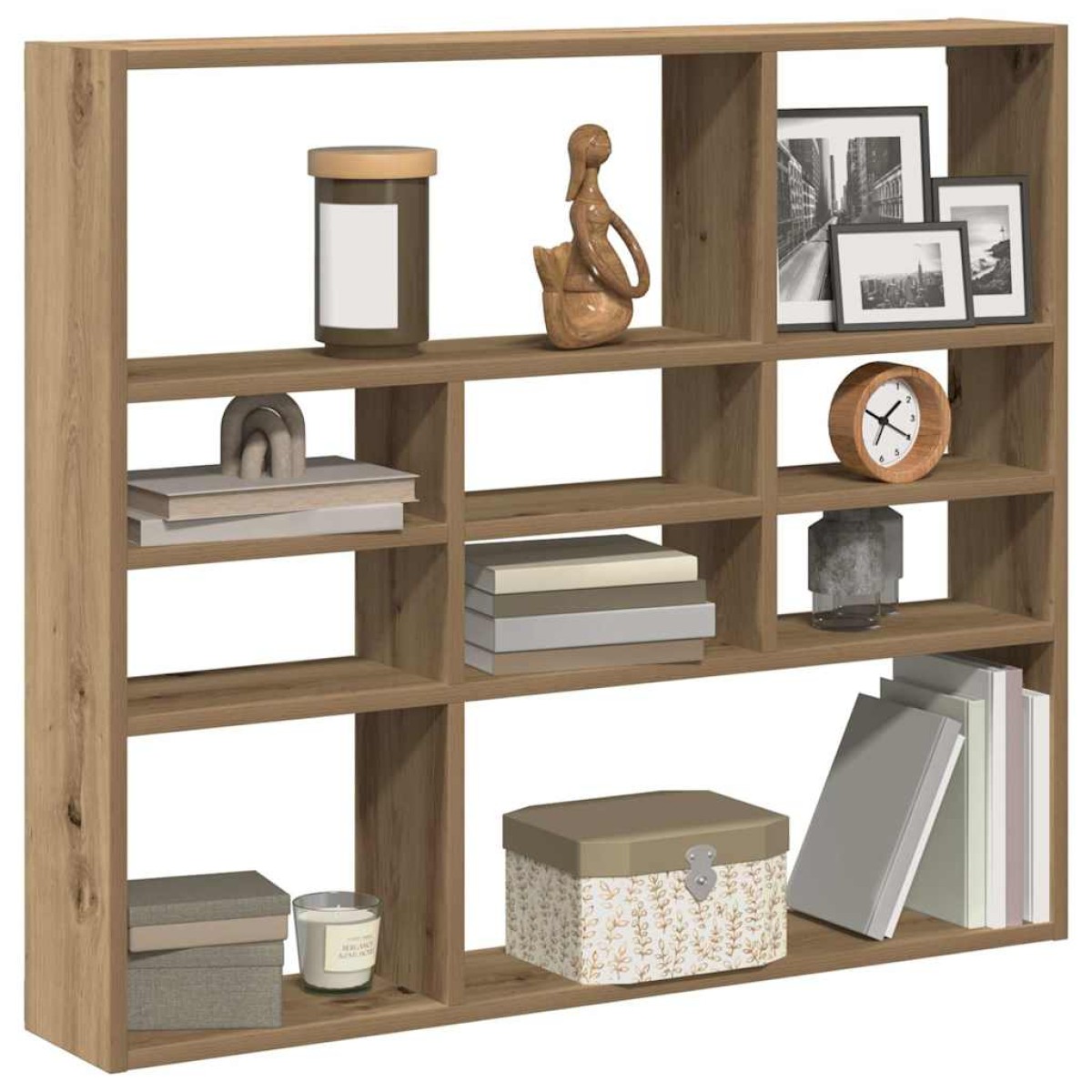 vidaXL Ράφι τοίχου Artisan Oak 90x16x78 cm Κατασκευασμένο ξύλο