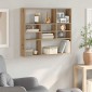 vidaXL Ράφι τοίχου Artisan Oak 90x16x78 cm Κατασκευασμένο ξύλο