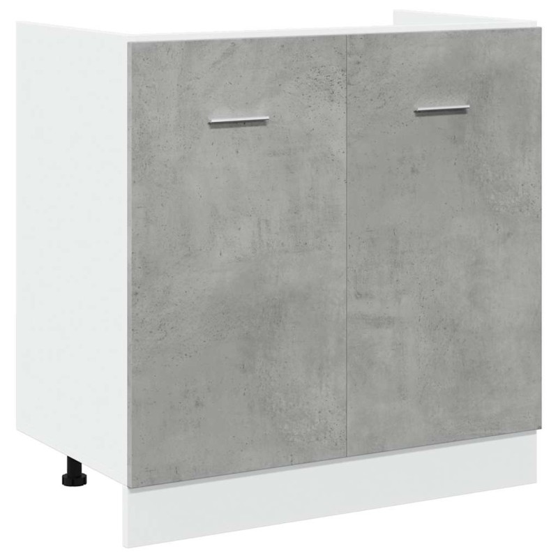 vidaXL Ντουλάπι Νιπτήρα "Lyon" Γκρι Σκυρόδεμα 80x46x81,5 εκ. από Τεχνητό Ξύλο