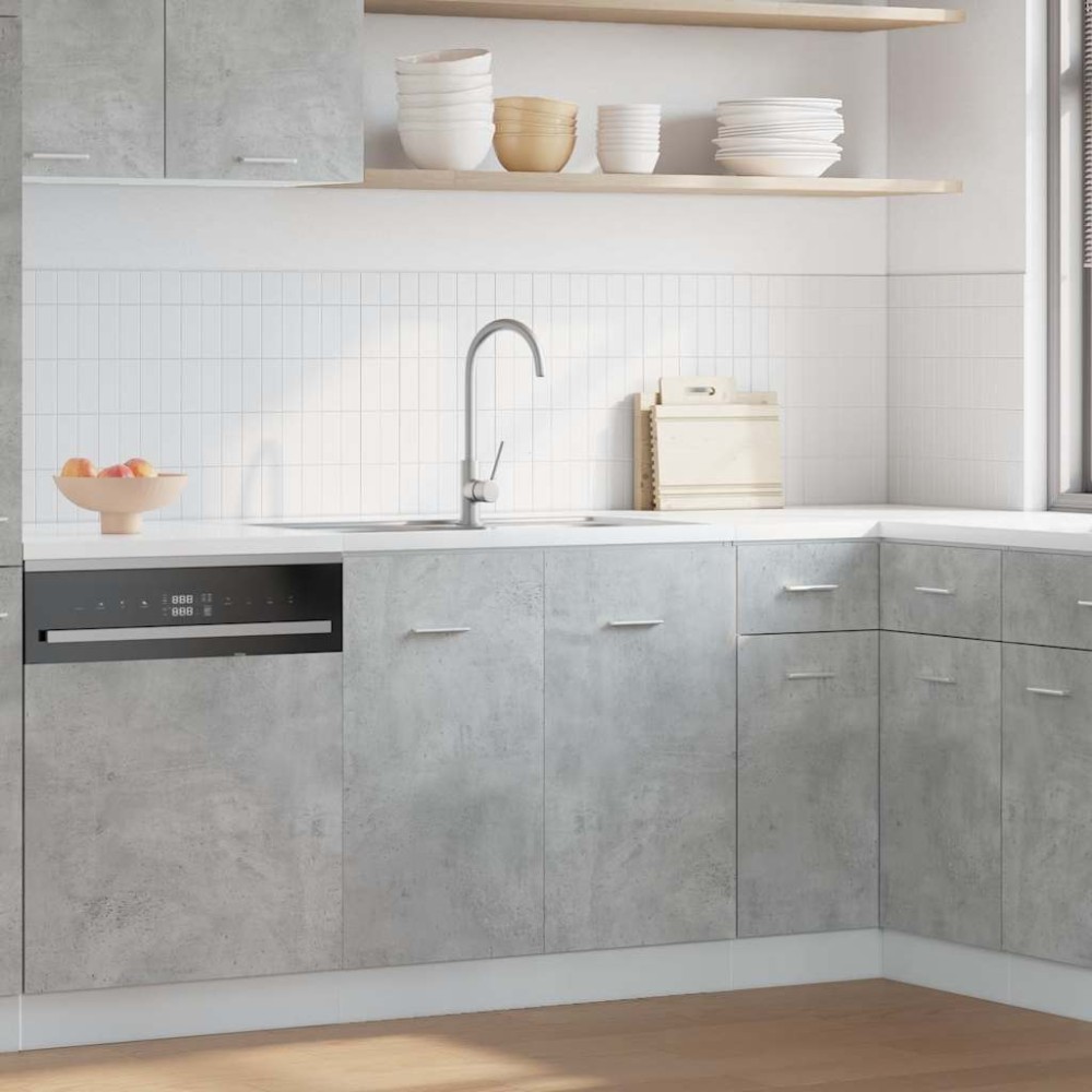 vidaXL Ντουλάπι Νιπτήρα "Lyon" Γκρι Σκυρόδεμα 80x46x81,5 εκ. από Τεχνητό Ξύλο