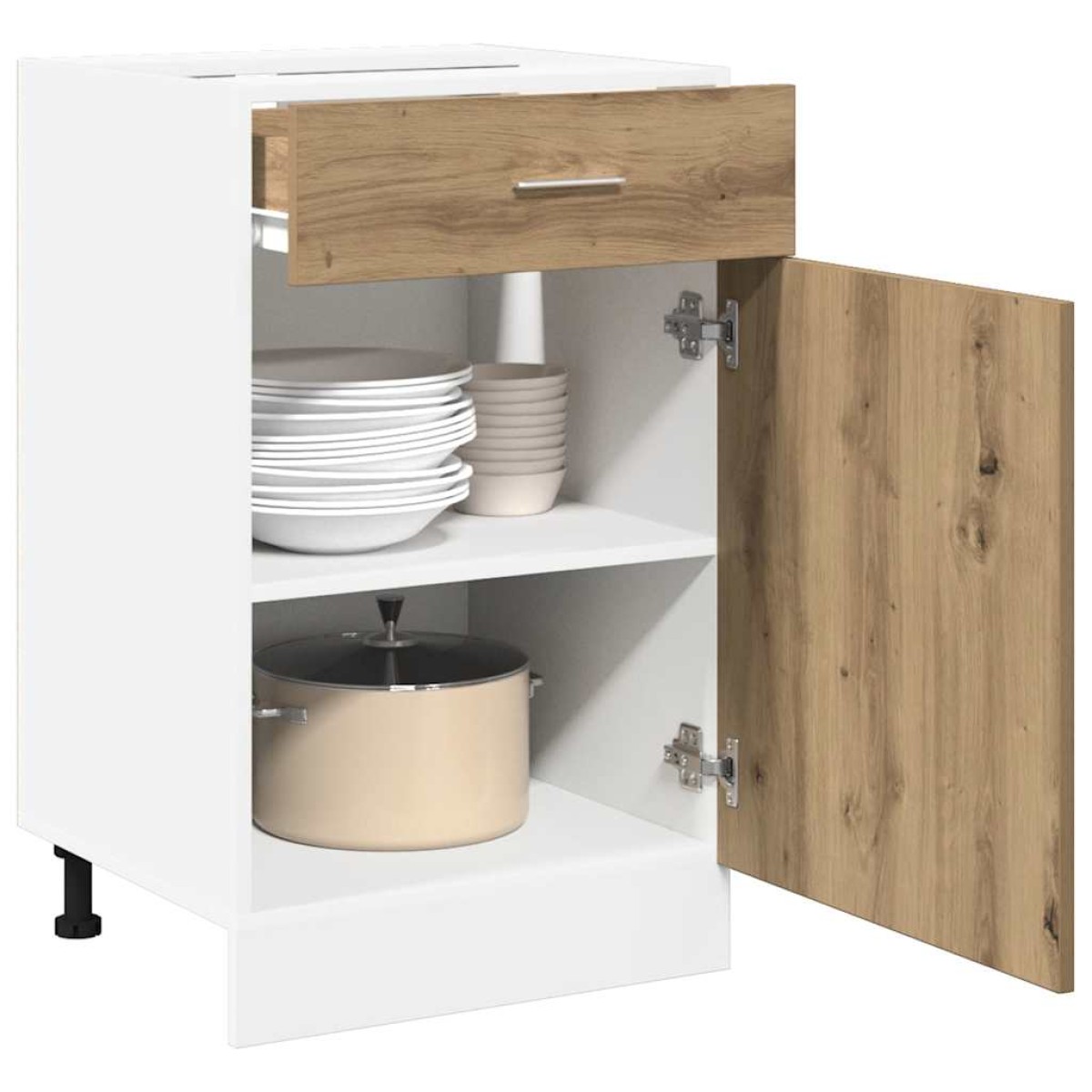 vidaXL Ντουλάπι με Συρτάρια "Lyon" από Τεχνητό Δρυ 50x46x81,5 εκ. από Τεχνητό Ξύλο