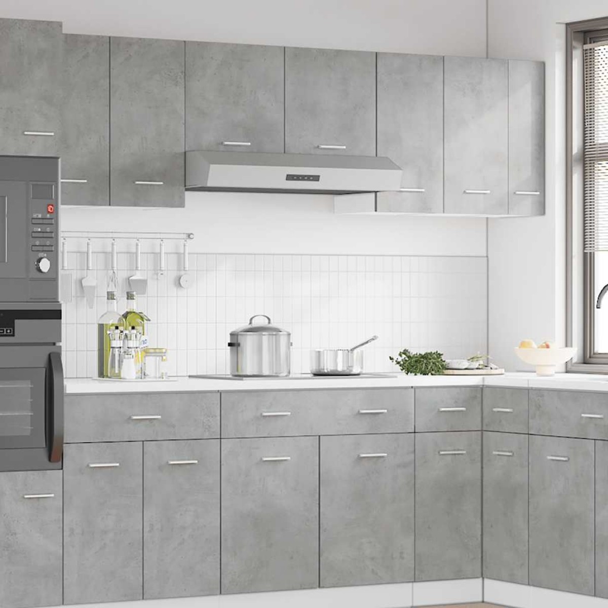 vidaXL Κρεμαστό Ντουλάπι "Lyon" Γκρι Σκυρόδεμα 30x31x60 εκ. από Τεχνητό Ξύλο