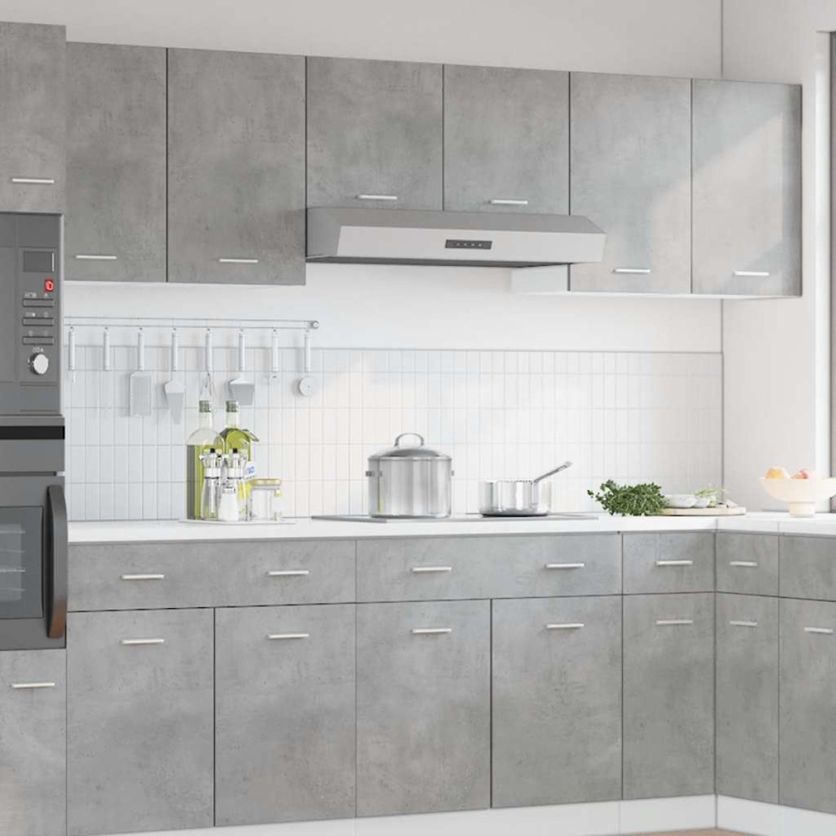 vidaXL Κρεμαστό Ντουλάπι "Lyon" Γκρι Σκυρόδεμα 50x31x60 εκ. από Τεχνητό Ξύλο