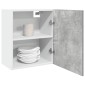vidaXL Κρεμαστό Ντουλάπι "Lyon" Γκρι Σκυρόδεμα 50x31x60 εκ. από Τεχνητό Ξύλο