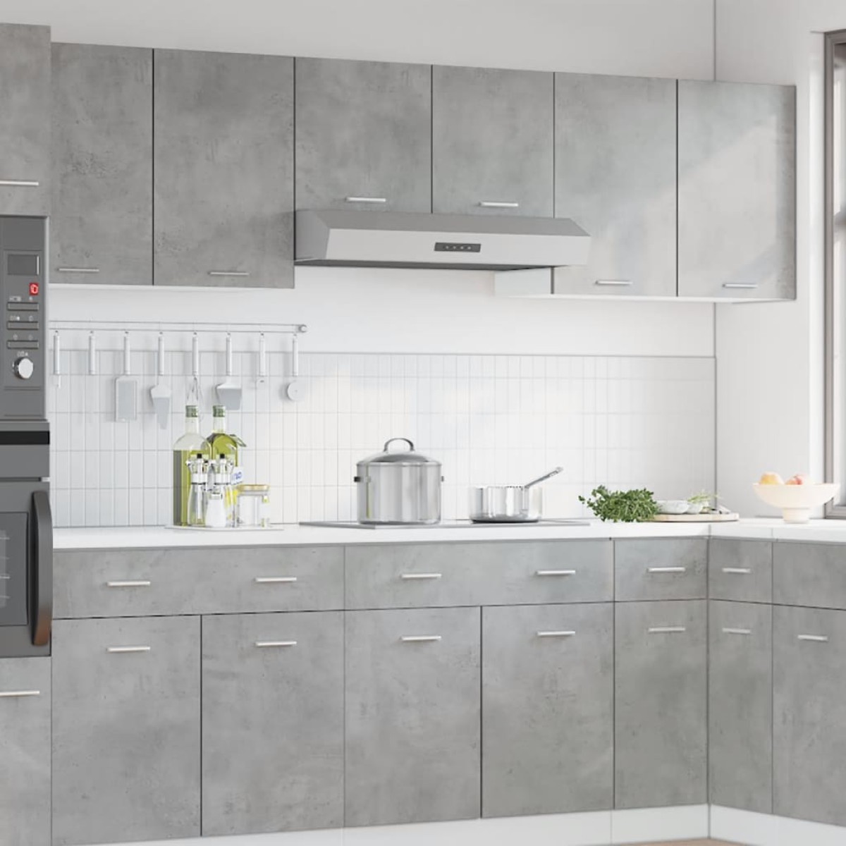 vidaXL Κρεμαστό Ντουλάπι "Lyon" Γκρι Σκυρόδεμα 80x31x60 εκ. από Τεχνητό Ξύλο