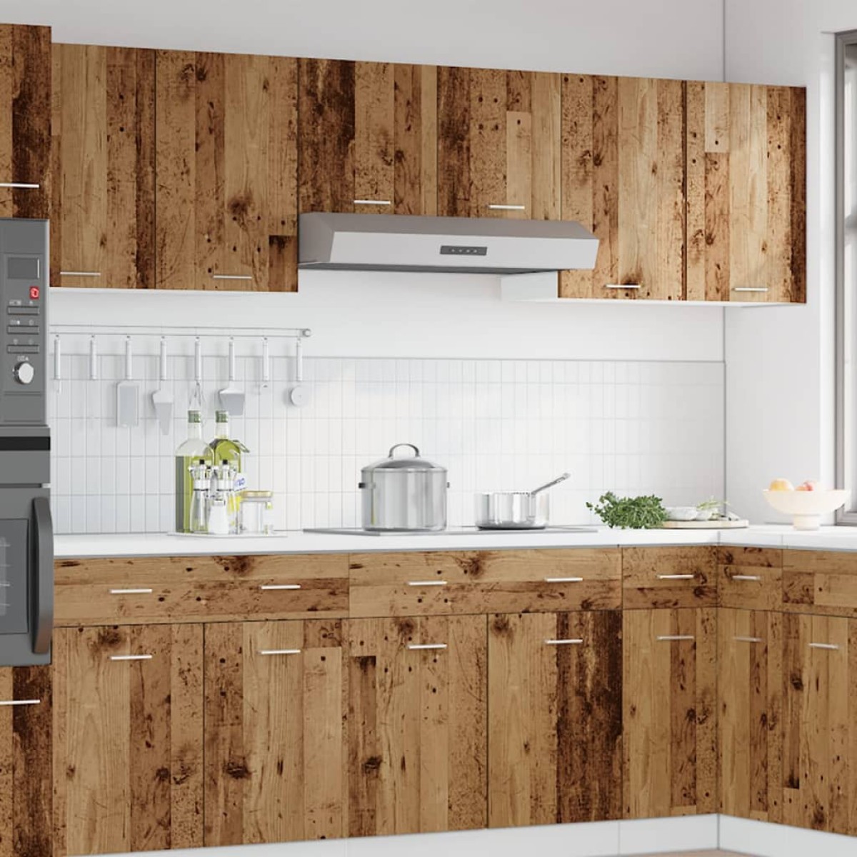 vidaXL Κρεμαστό Ντουλάπι "Lyon" από Παλιό Ξύλο 80x31x60 εκ. από Τεχνητό Ξύλο