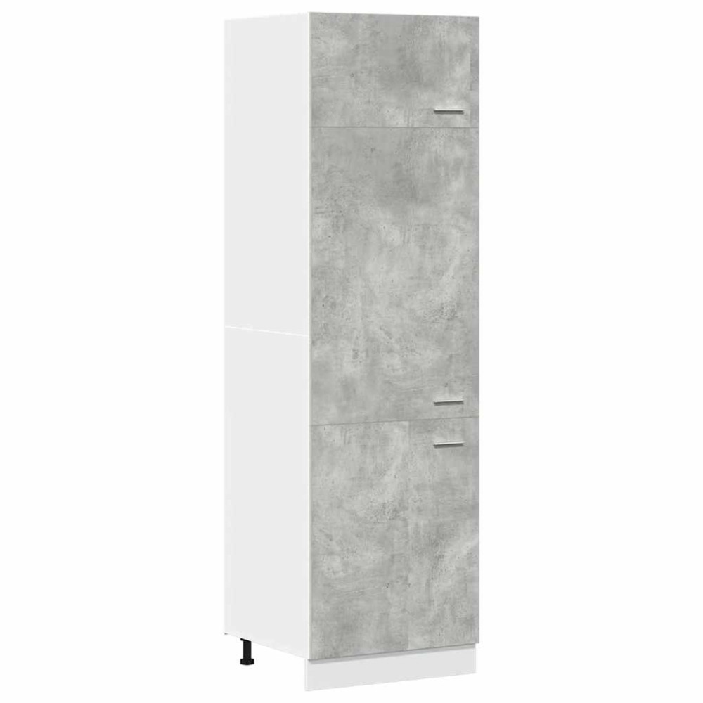 vidaXL Ντουλάπι Ψυγείου "Lyon" Γκρι Σκυρόδεμα 60x57x207 εκ. από Τεχνητό Ξύλο